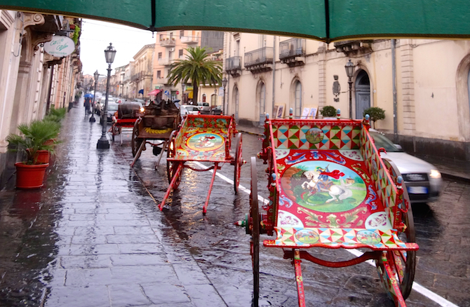 Traditional carts, Piedimonte Etneo, Sicily